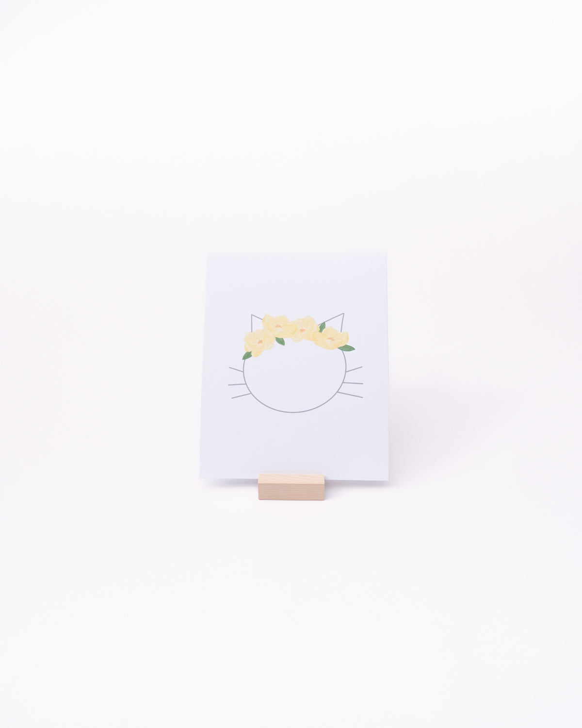 Cat art print flower crown