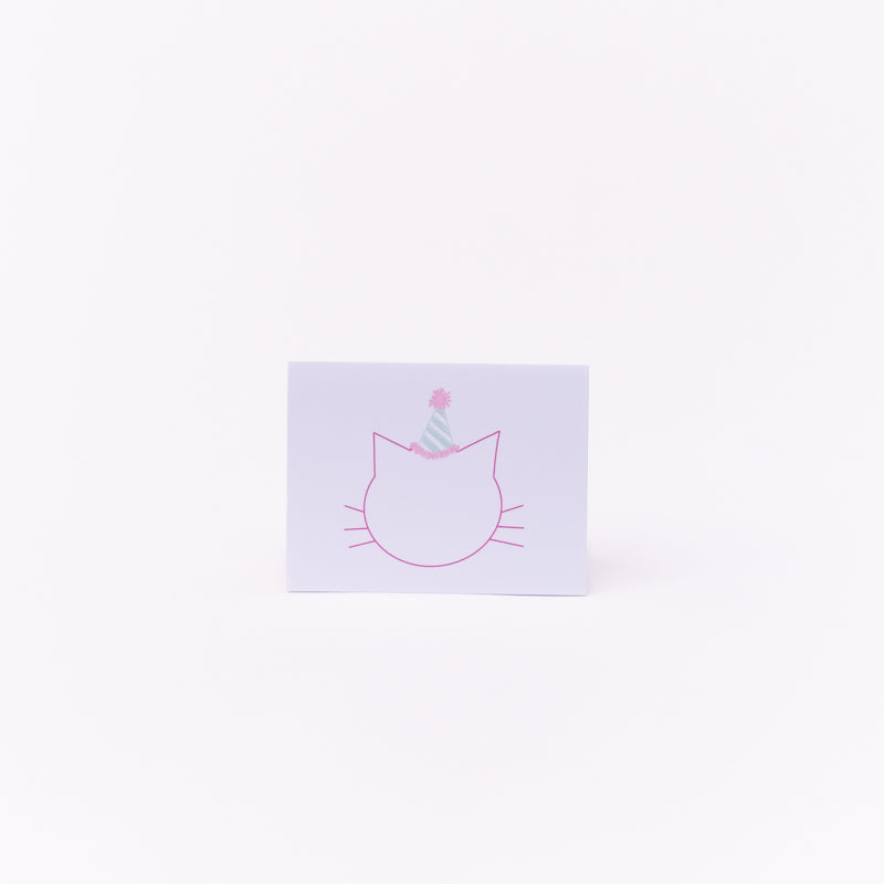 Cat lovers single greeting card - birthday cat hat